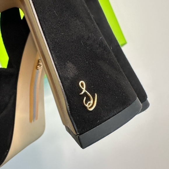 Sam Edelman Kirsten Platform Black Suede Heels - Picture 9 of 10